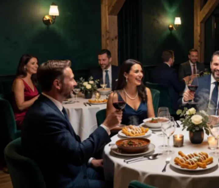 Hangulatos, félhomályos bistro terem privát rendezvényekhez